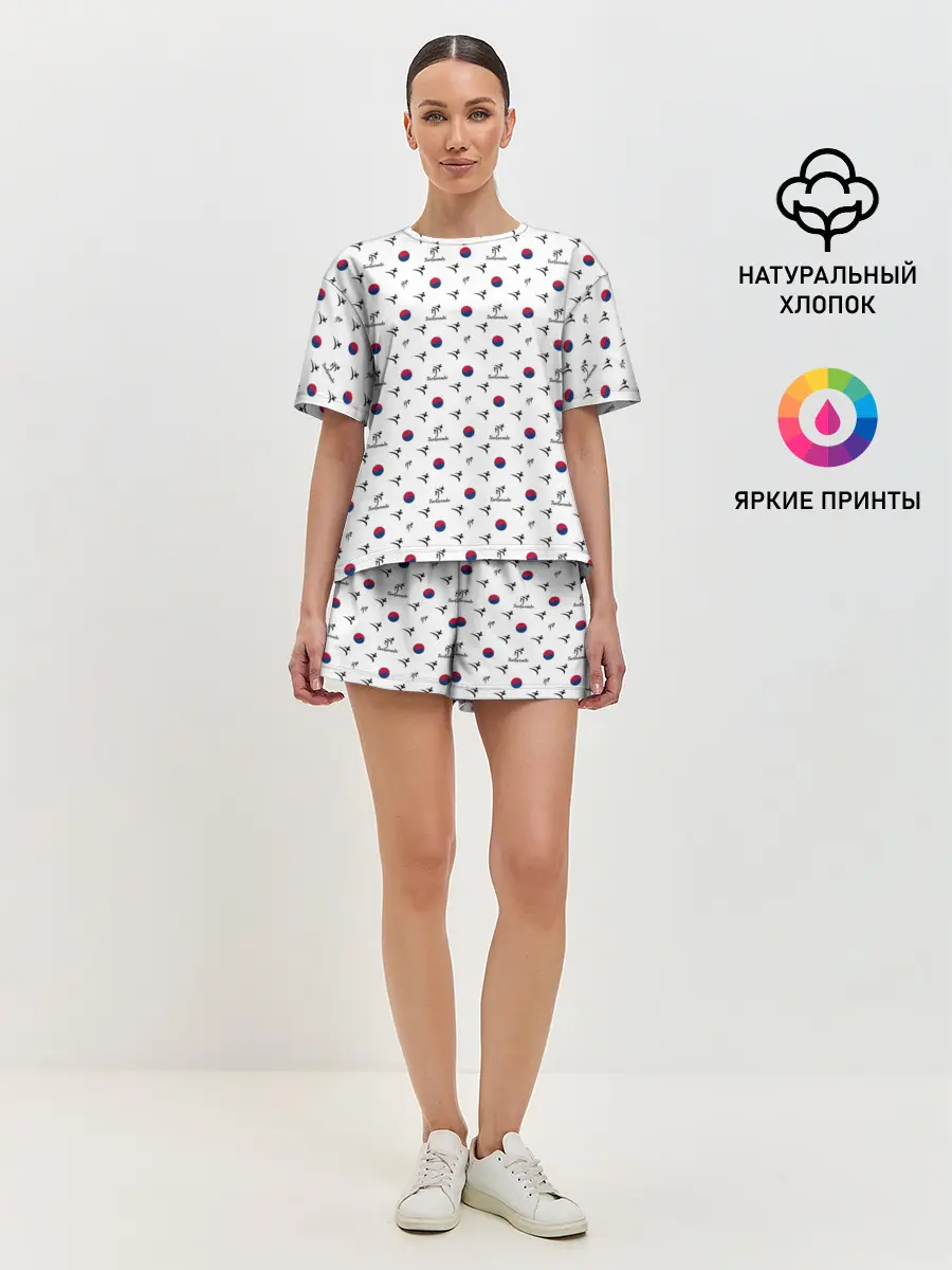 Женская пижама с шортами / Taekwondo