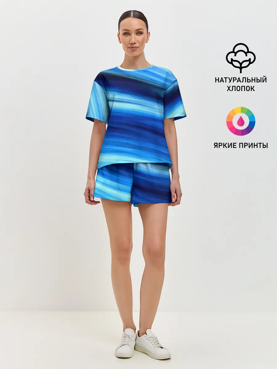 Женская пижама с шортами / Морской