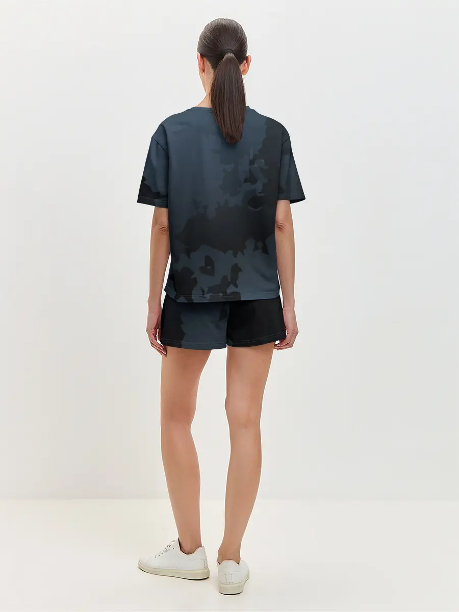 Женская пижама с шортами / Черный клевер