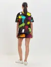 Женская пижама с шортами / Красочные кубы