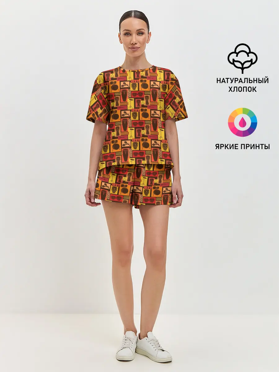 Женская пижама с шортами / Барабанщик