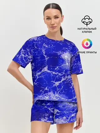 Женская пижама с шортами / Морские волны!