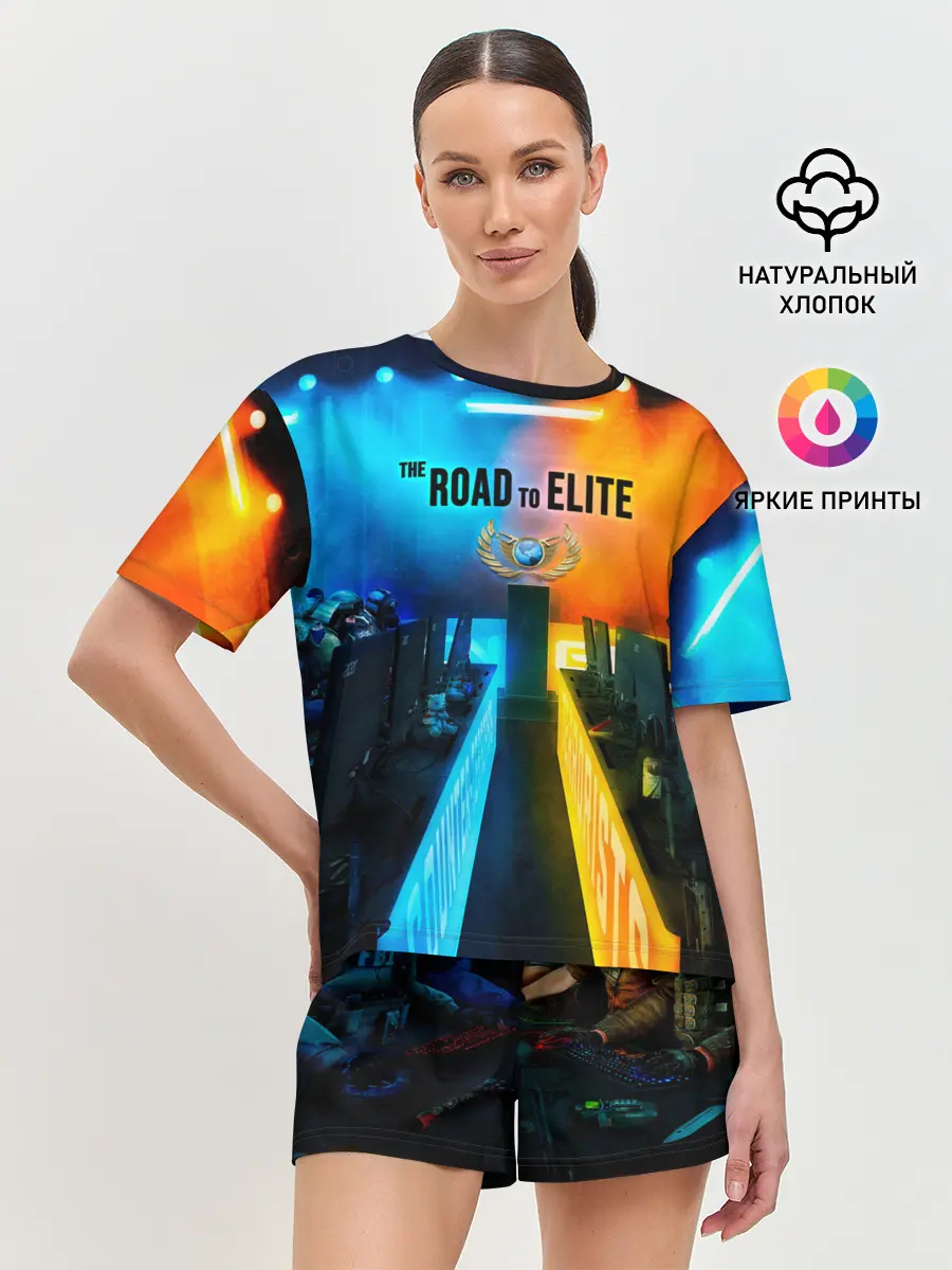 Женская пижама с шортами / Road to global elite