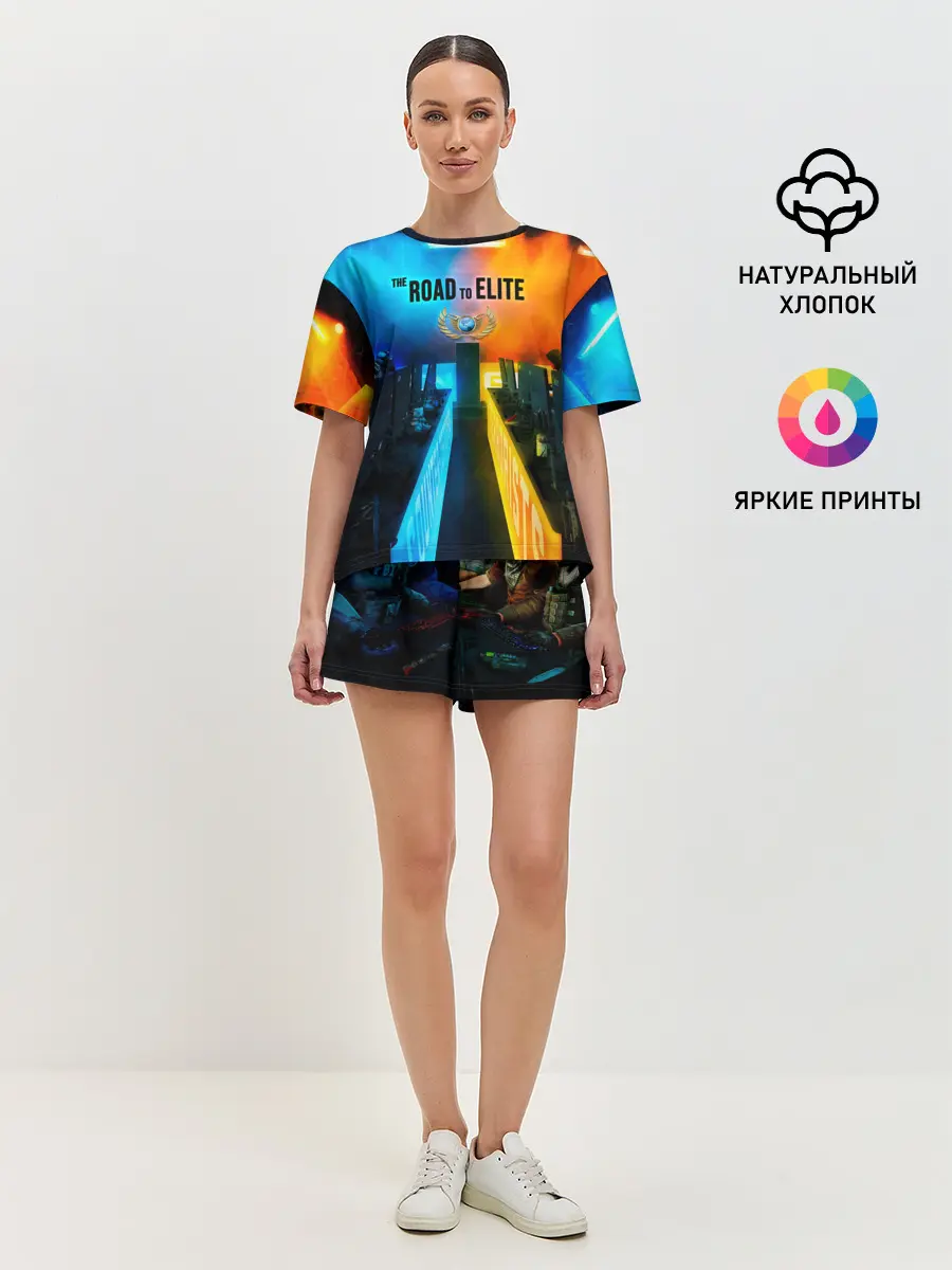 Женская пижама с шортами / Road to global elite