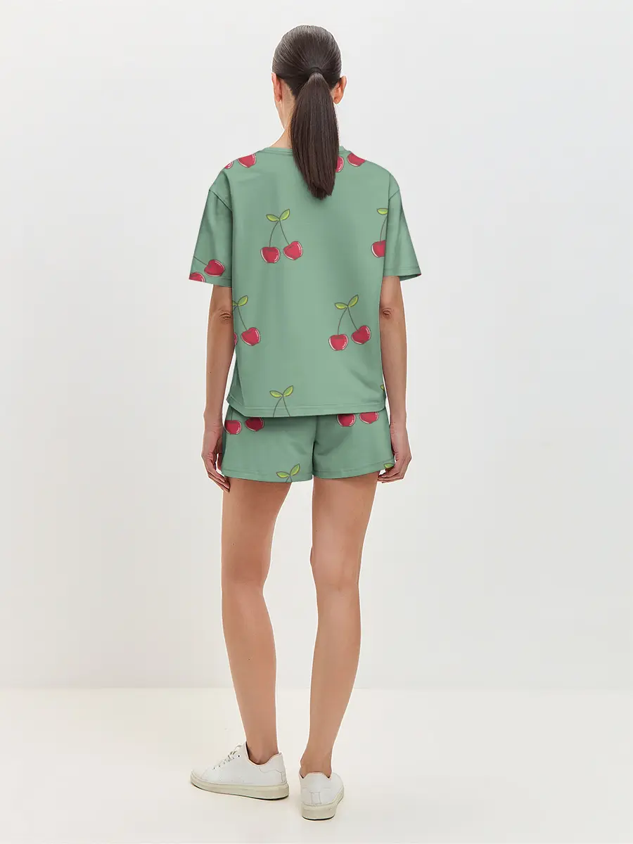 Женская пижама с шортами / КраСная Вишня