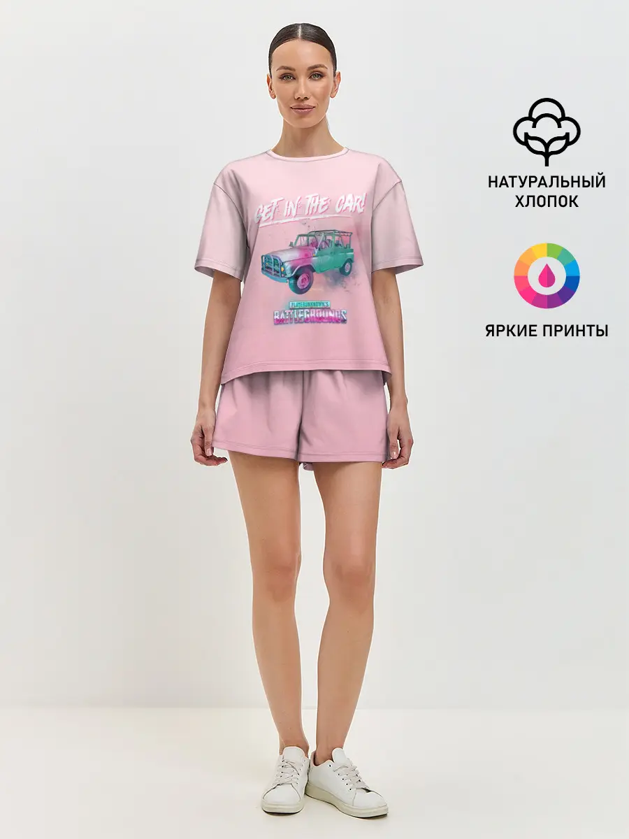 Женская пижама с шортами / Залазь в тачку!