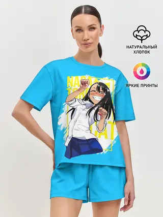 Женская пижама с шортами / Nagatoro cat