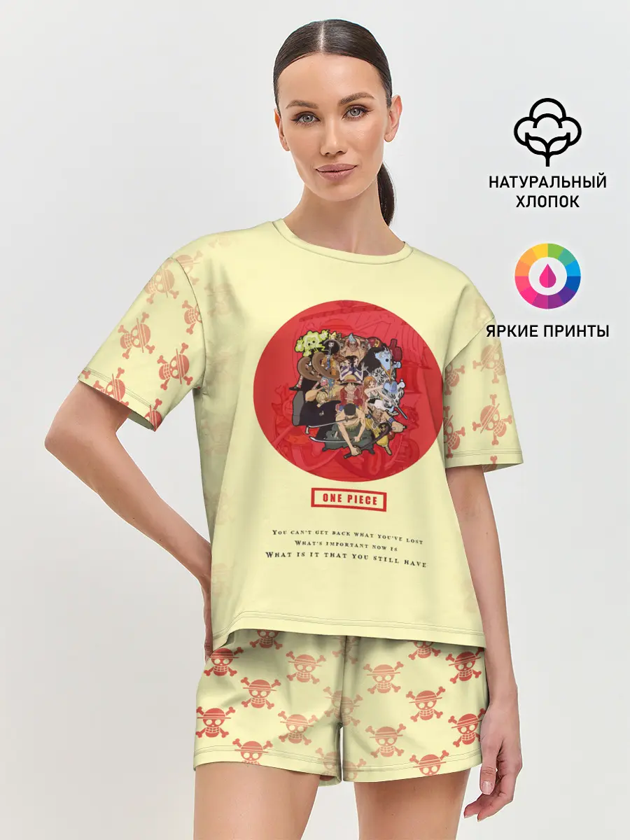 Женская пижама с шортами / Пираты Соломенной Шляпы | One Piece