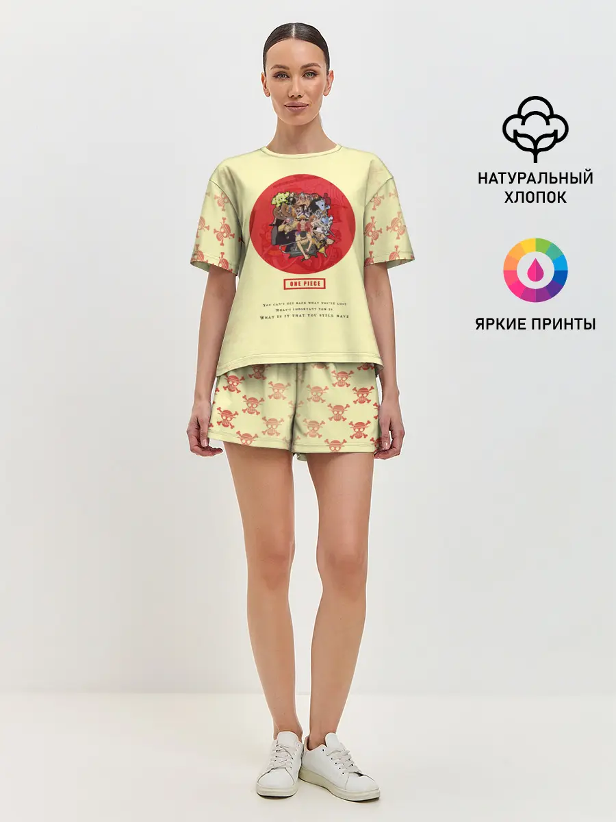Женская пижама с шортами / Пираты Соломенной Шляпы | One Piece