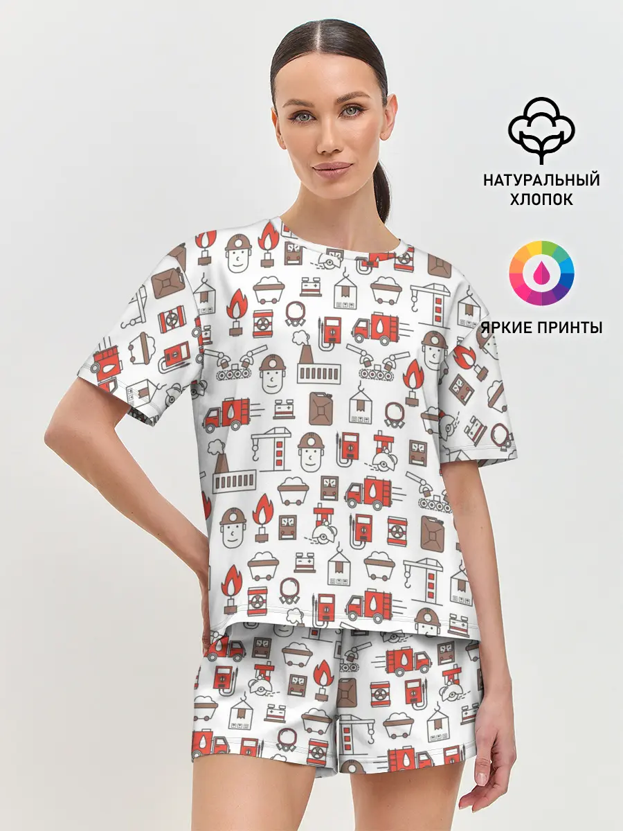 Женская пижама с шортами / Металлург