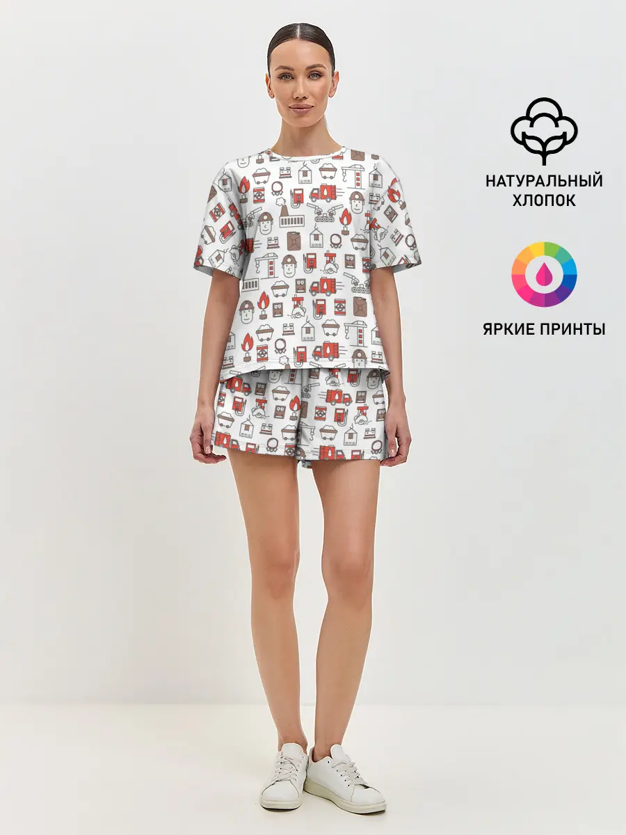 Женская пижама с шортами / Металлург