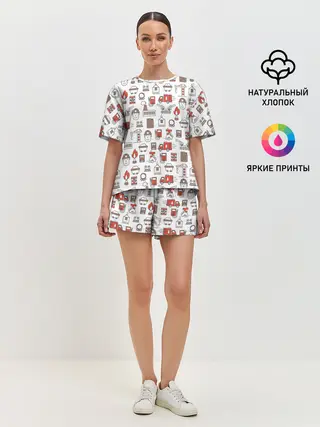 Женская пижама с шортами / Металлург