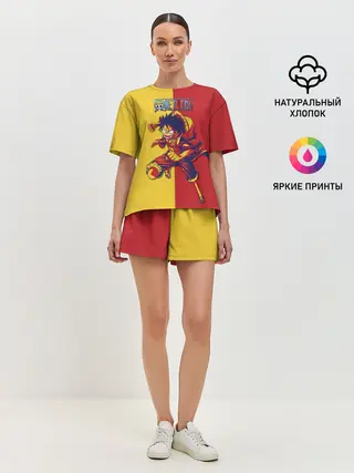 Женская пижама с шортами / Удар Луффи | One Piece