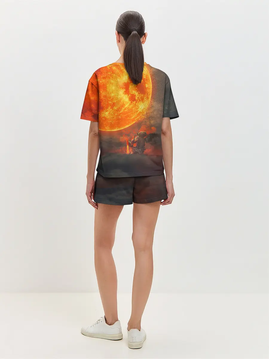 Женская пижама с шортами / РАДИАЦИОННОЕ СОЛНЦЕ