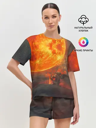 Женская пижама с шортами / РАДИАЦИОННОЕ СОЛНЦЕ