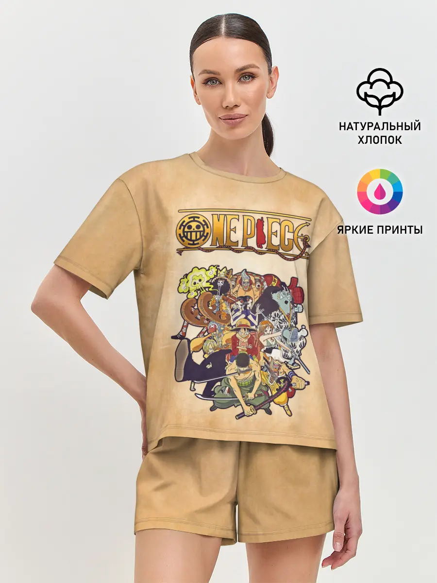 Женская пижама с шортами / Пираты Соломенной Шляпы | One Piece