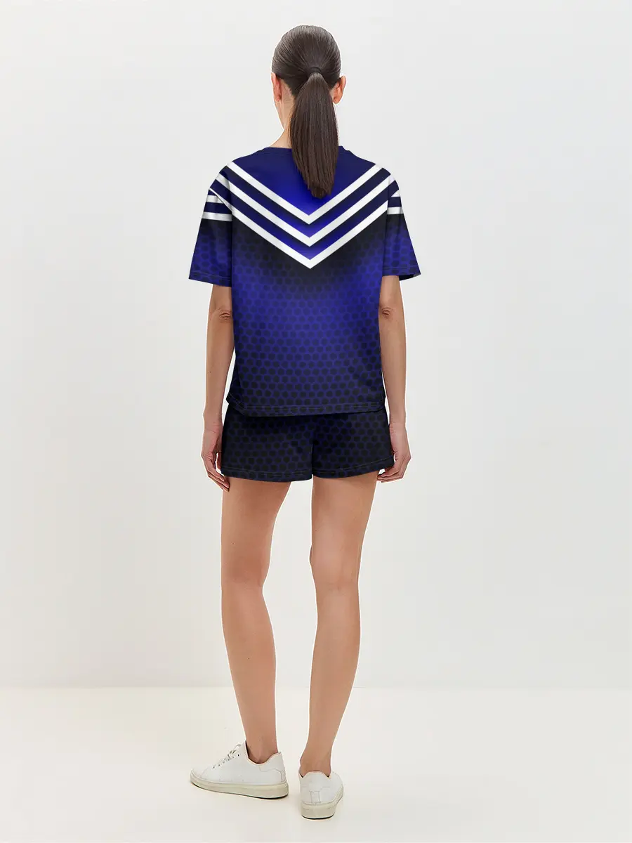 Женская пижама с шортами / Sport blue style