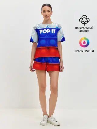 Женская пижама с шортами / POP IT / ПОП ИТ.