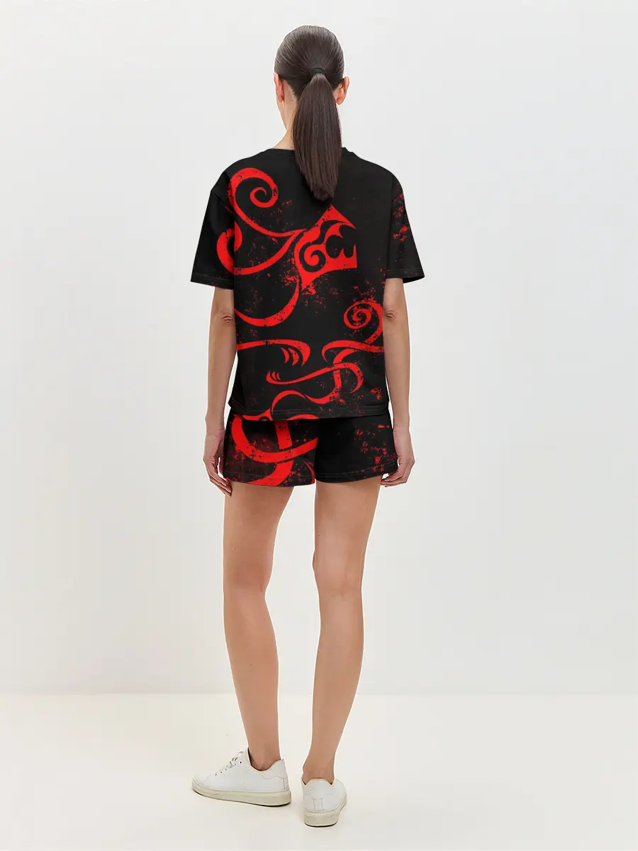 Женская пижама с шортами / ТАТУИРОВКА ДРАКЕНА