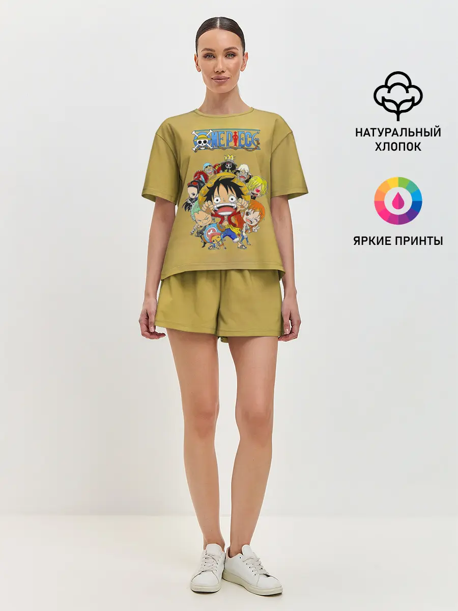 Женская пижама с шортами / Персонажи One Piece. Большой куш