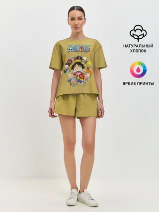 Женская пижама с шортами / Персонажи One Piece. Большой куш