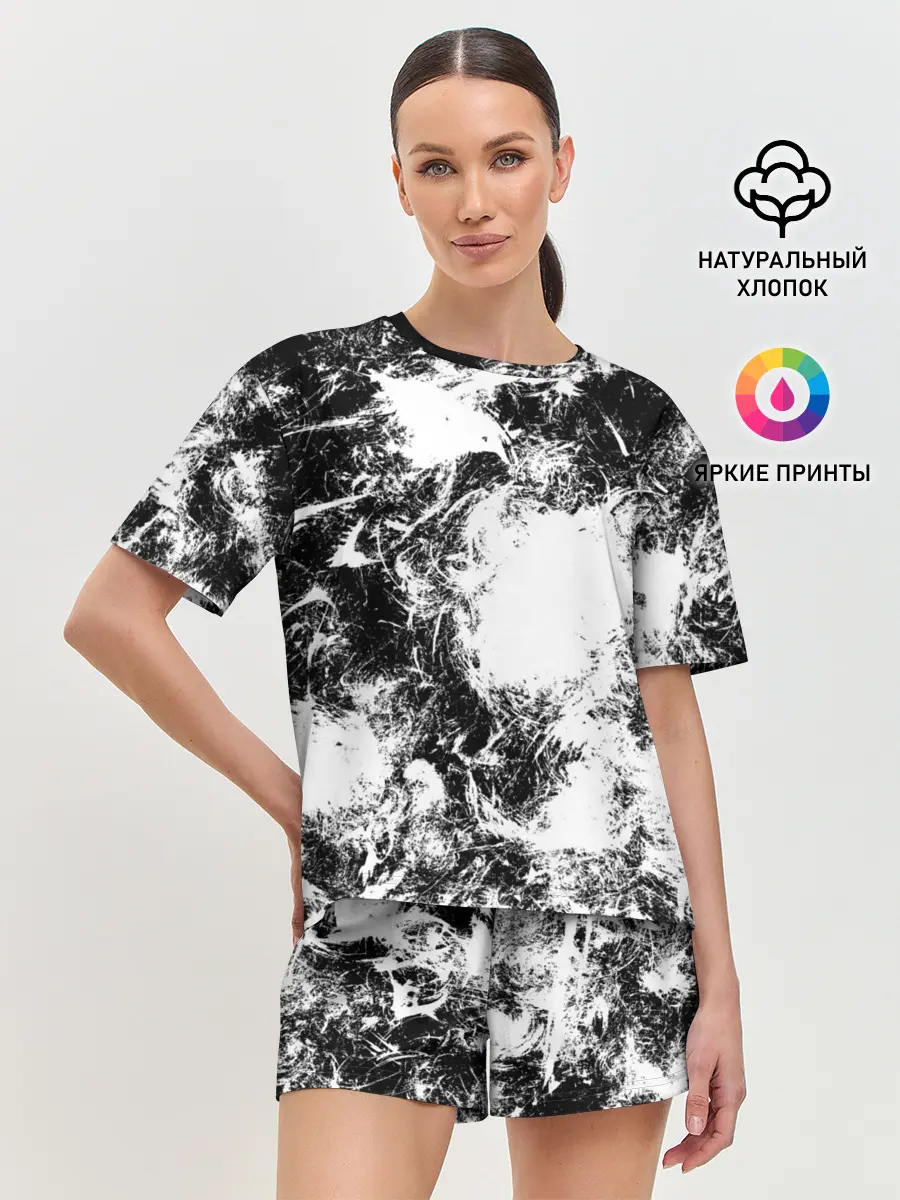 Женская пижама с шортами / Абстракция