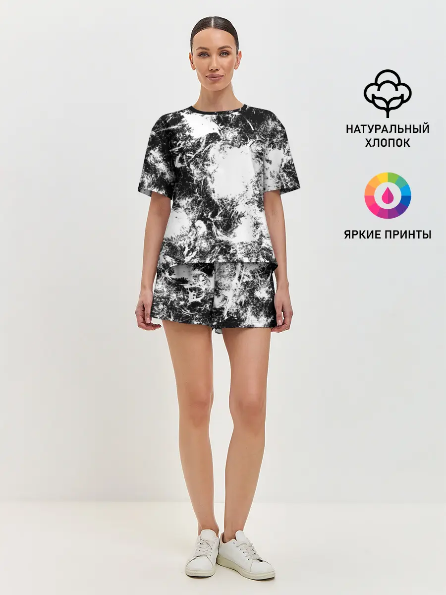 Женская пижама с шортами / Абстракция