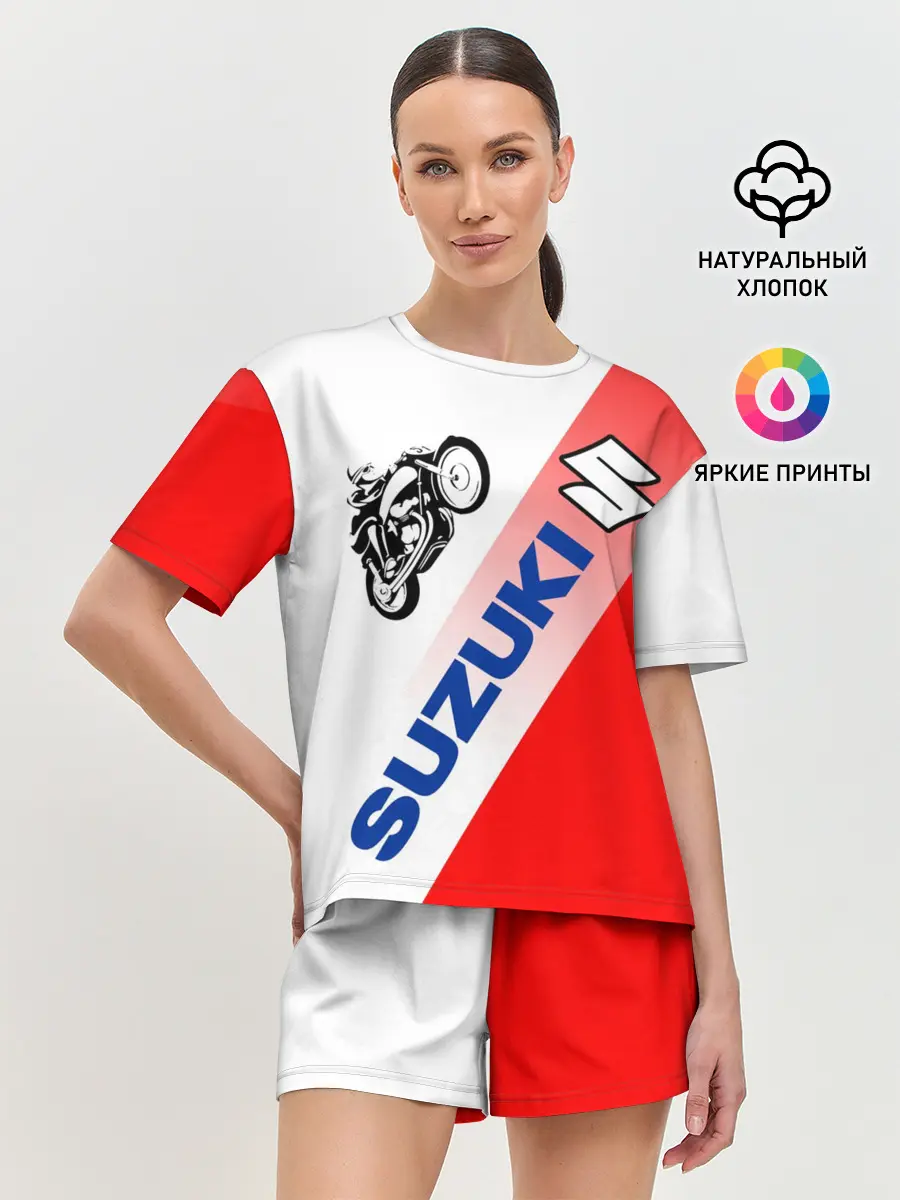 Женская пижама с шортами / SUZUKI / СУЗУКИ / RACING