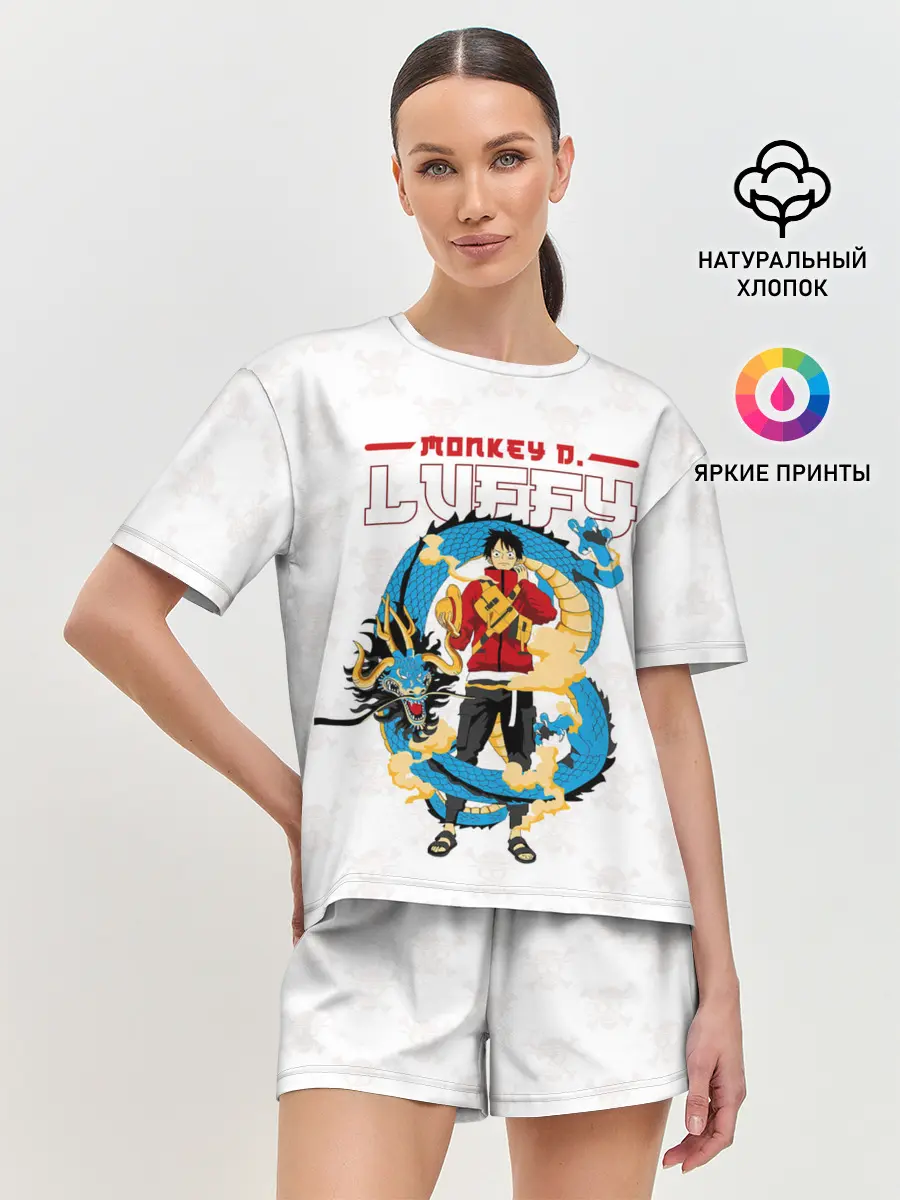 Женская пижама с шортами / Дракон Манки Д. Луффи | One Piece