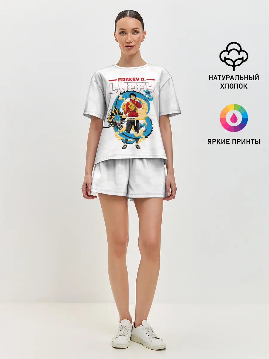 Женская пижама с шортами / Дракон Манки Д. Луффи | One Piece
