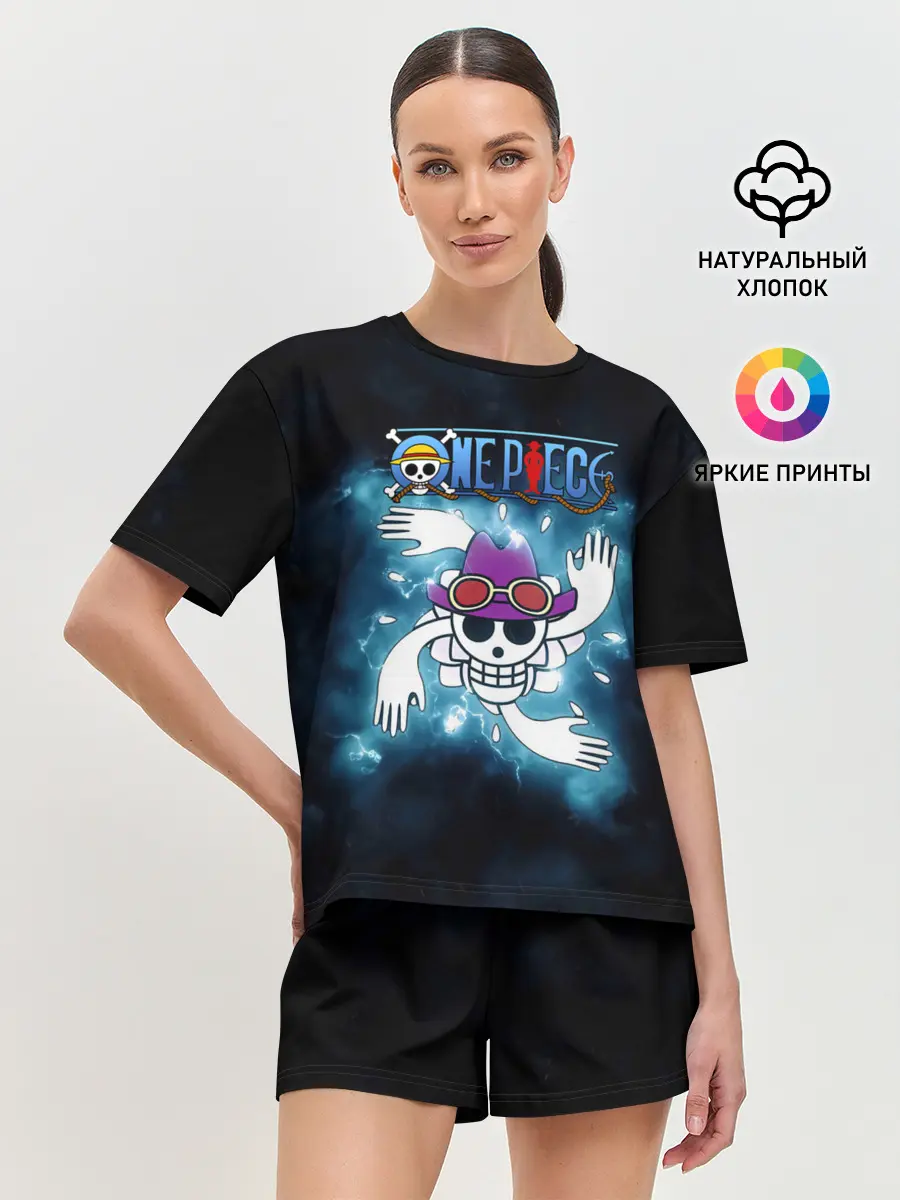 Женская пижама с шортами / Веселый Роджер Робин One Piece