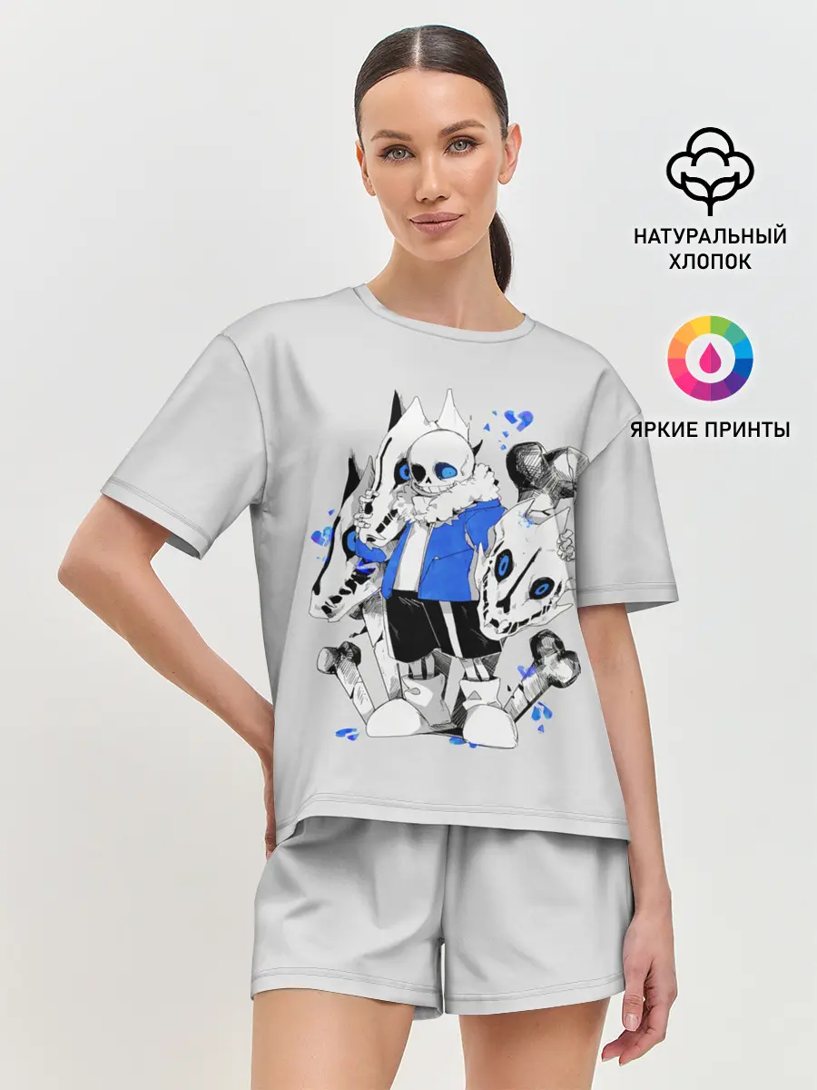 Женская пижама с шортами / Санс и его мальчик