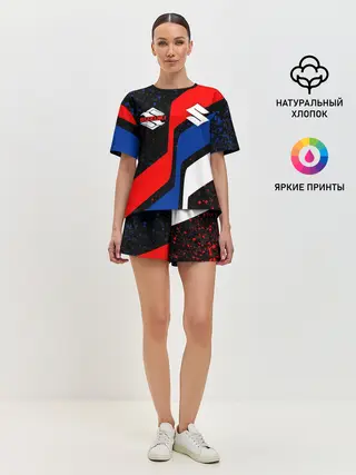 Женская пижама с шортами / SUZUKI / СУЗУКИ / RACING