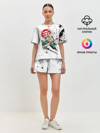 Женская пижама с шортами / Ророноа Зоро пират Соломенной Шляпы