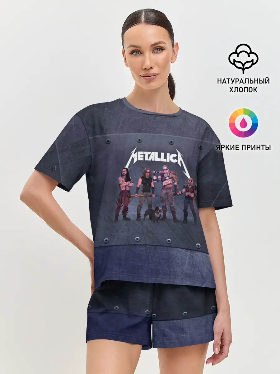 Женская пижама с шортами / METALLICA | ГРУППА МЕТАЛЛИКА