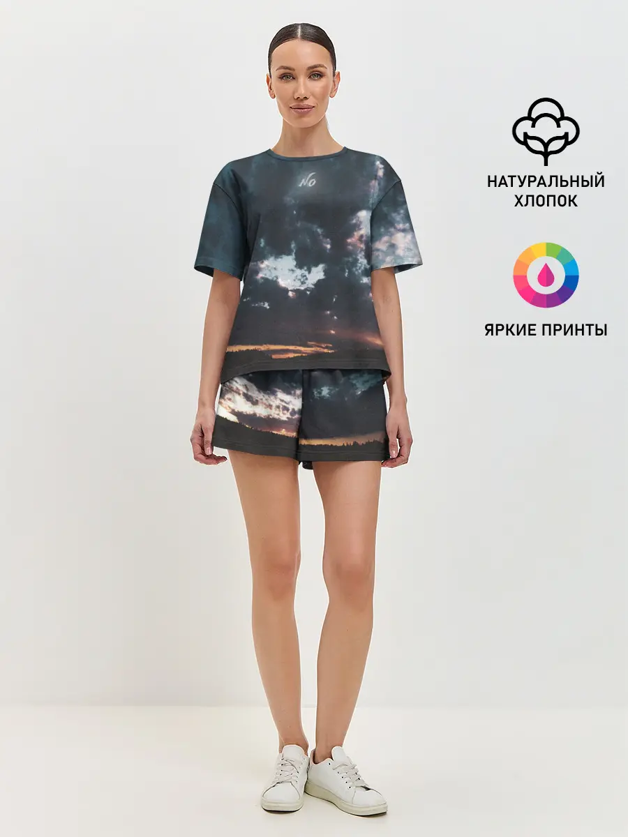 Женская пижама с шортами / Закат