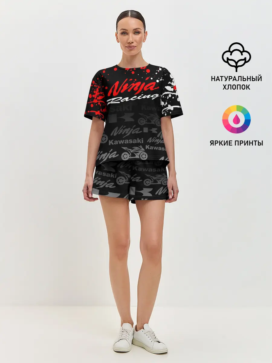 Женская пижама с шортами / KAWASAKI NINJA / NINJA RACING