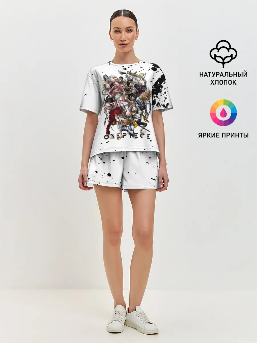 Женская пижама с шортами / Пираты One Piece. Большой куш