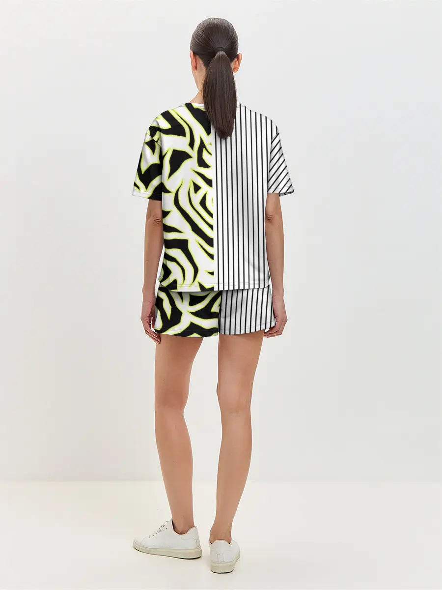 Женская пижама с шортами / Зебра