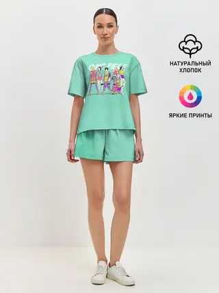 Женская пижама с шортами / Пираты One Piece на стиле