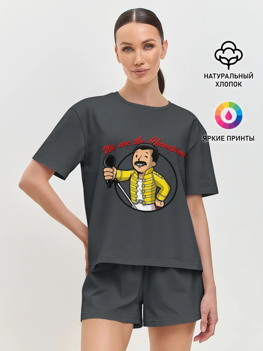 Женская пижама с шортами / We are the Champions
