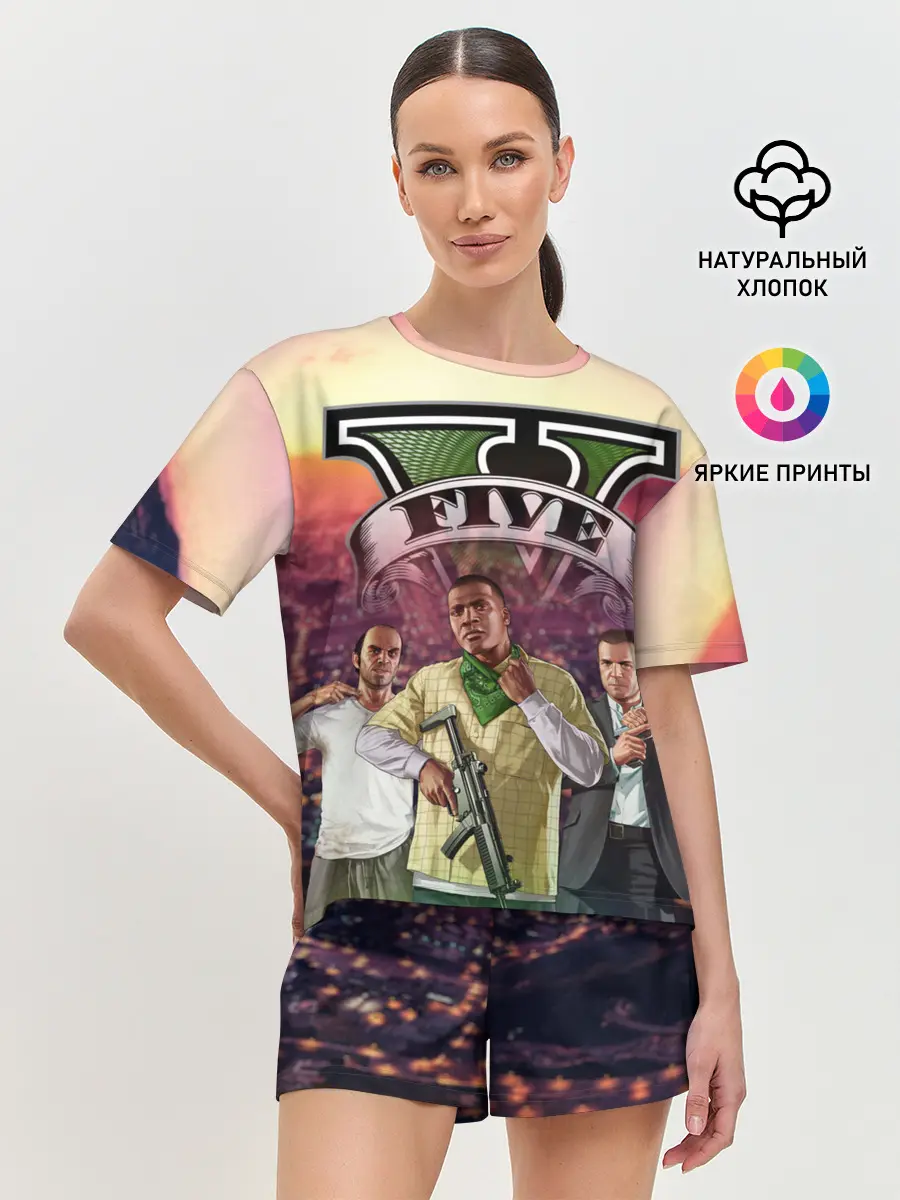 Женская пижама с шортами / GTA V | TEAM FOREVER AND EVER