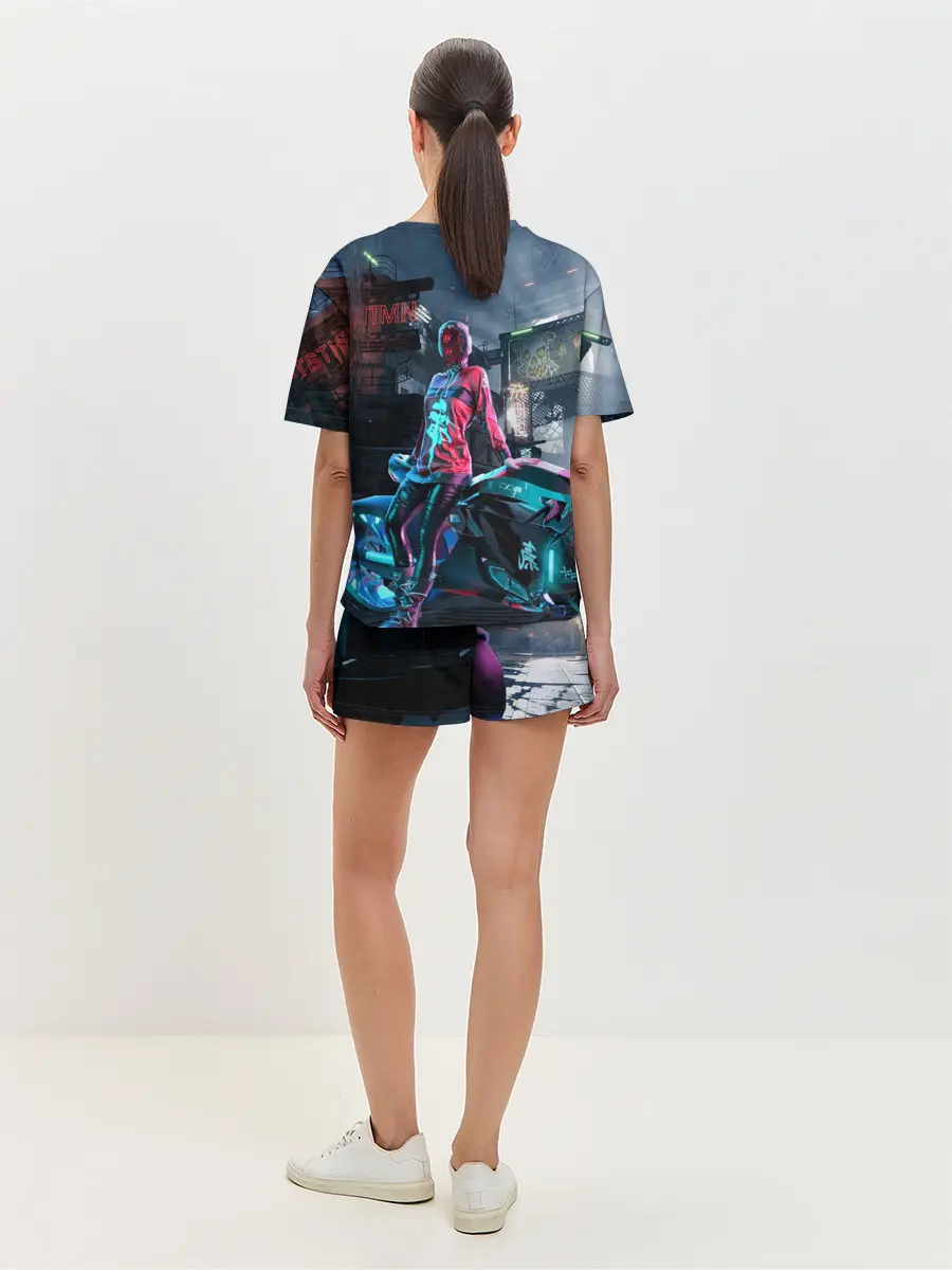 Женская пижама с шортами / Cyberpunk