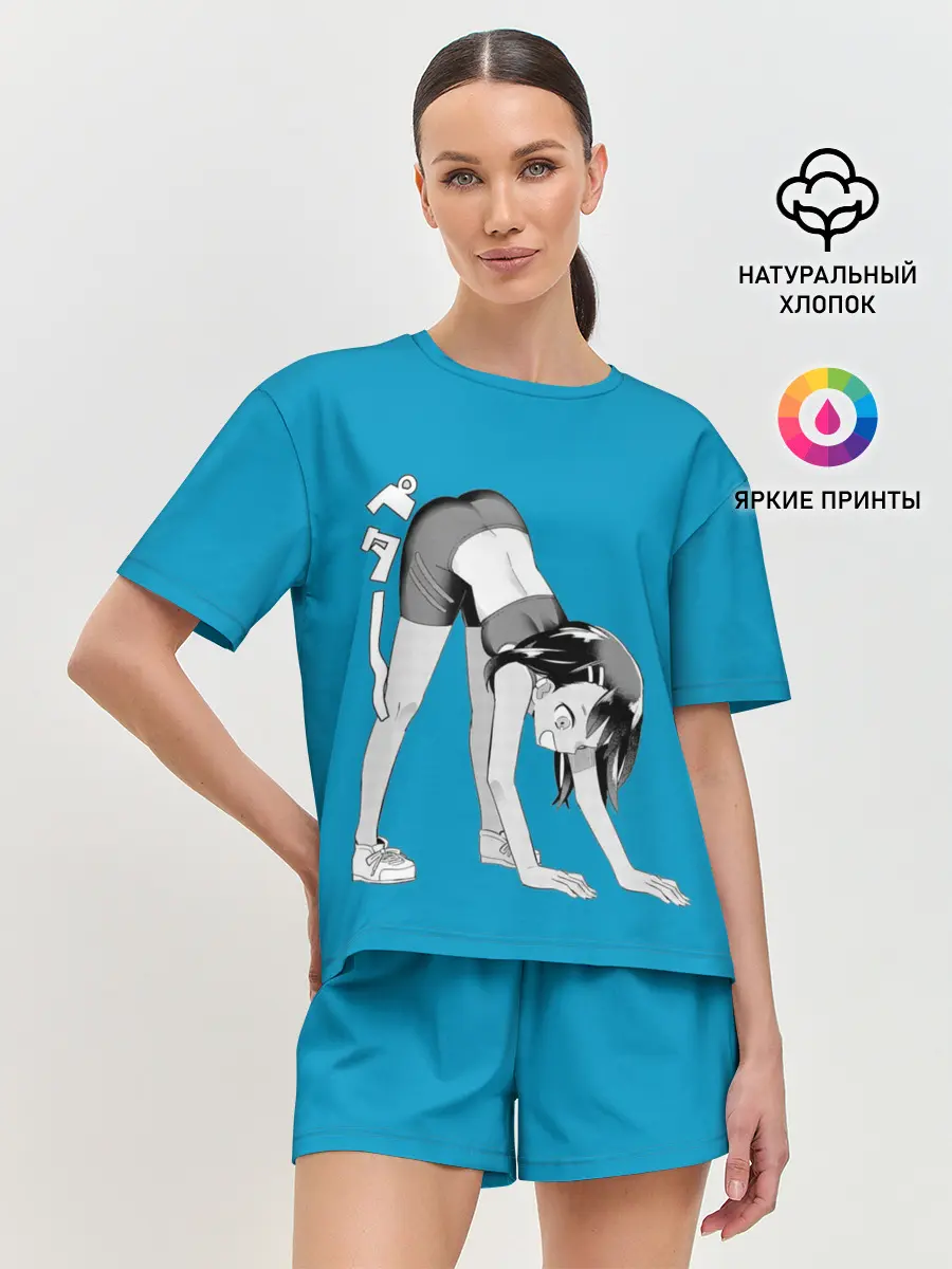 Женская пижама с шортами / Nagatoro Stretching