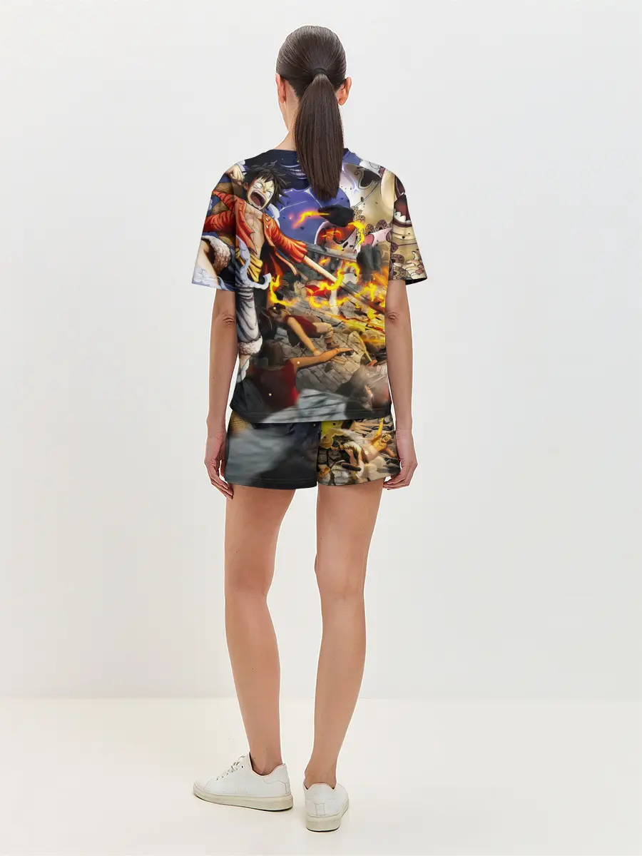 Женская пижама с шортами / Экшен One Piece. Большой куш