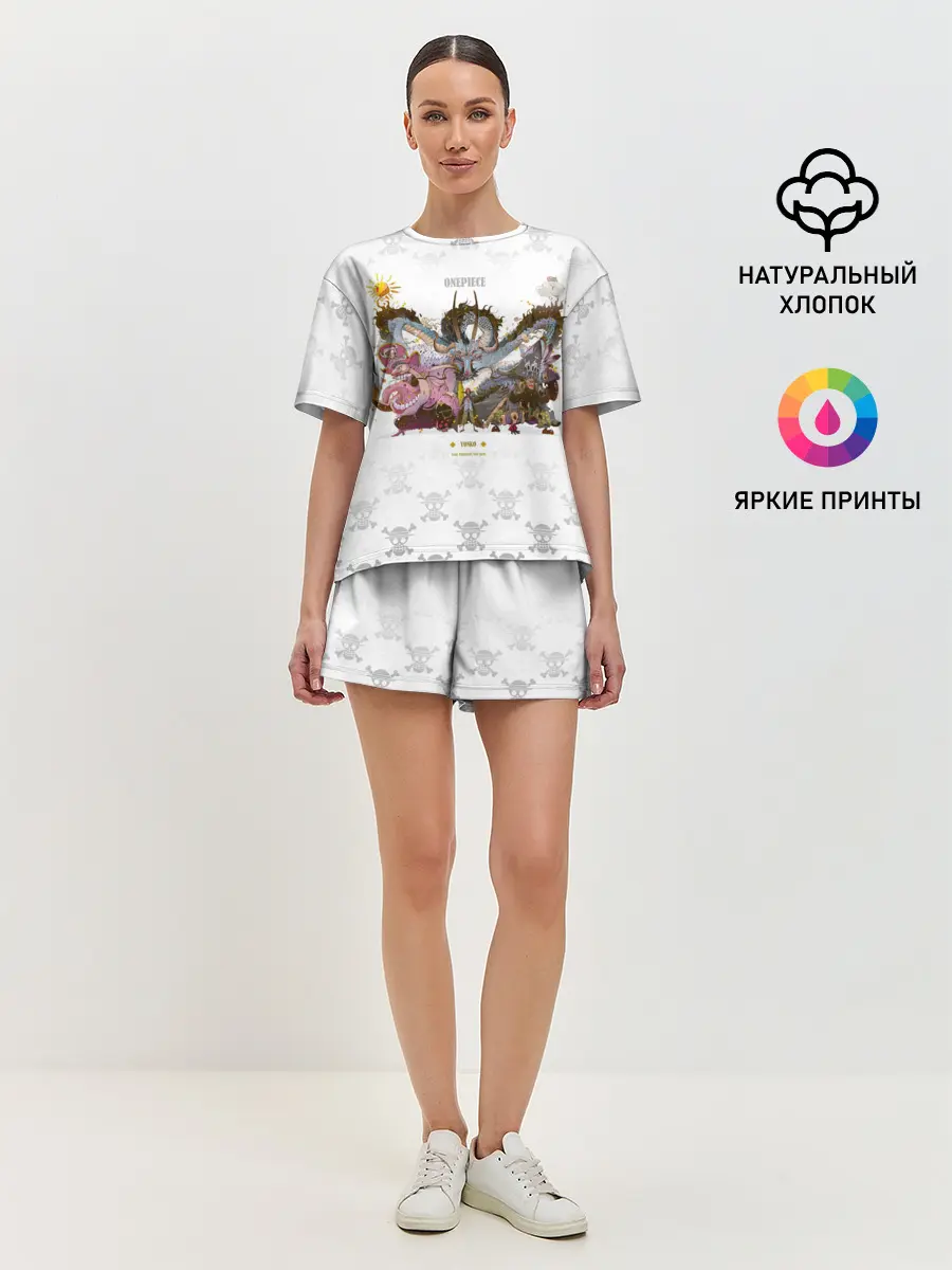 Женская пижама с шортами / Монстры пираты One Piece