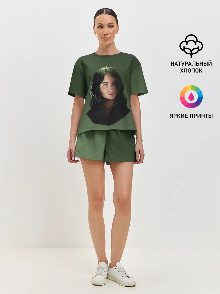 Женская пижама с шортами / BILLIE EILISH | БИЛЛИ АЙЛИШ