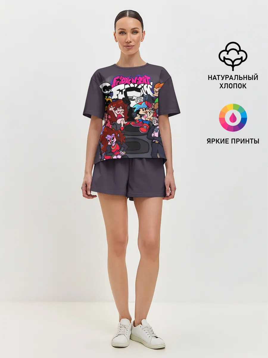 Женская пижама с шортами / Friday Night Funkin персонажи