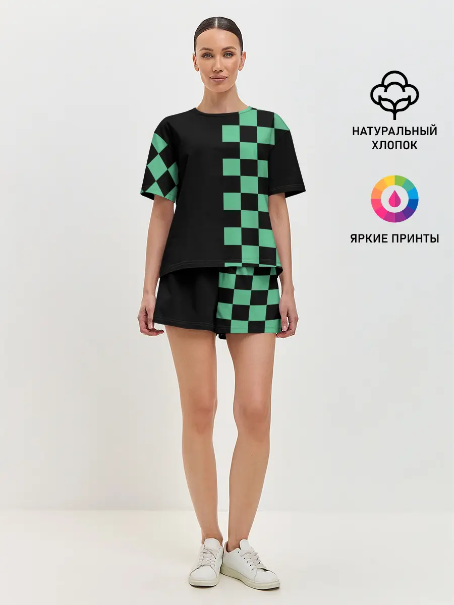 Женская пижама с шортами / КОСТЮМ TANJIRO KAMADO | ТАНДЖИРО