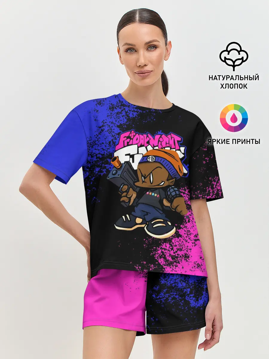 Женская пижама с шортами / Black Пико